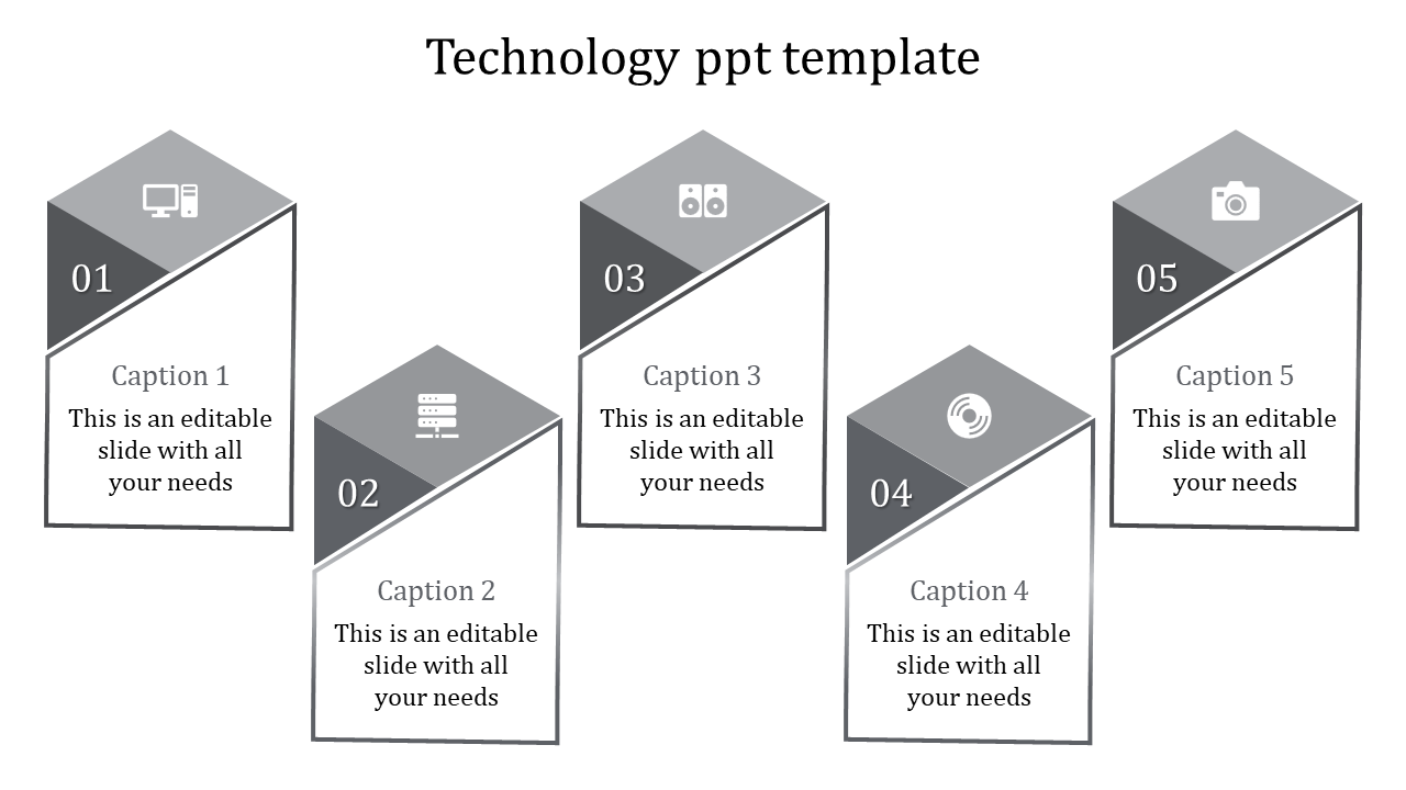 A Five Noded Technology PPT Template Presentation